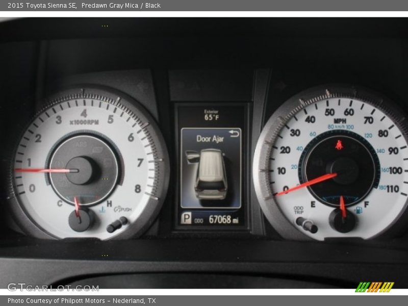 Predawn Gray Mica / Black 2015 Toyota Sienna SE