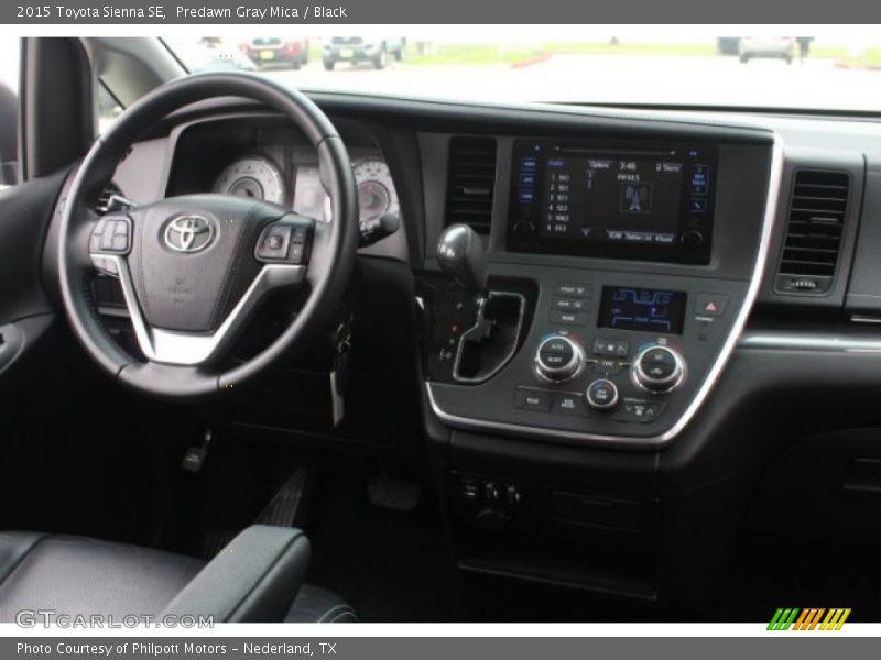 Predawn Gray Mica / Black 2015 Toyota Sienna SE