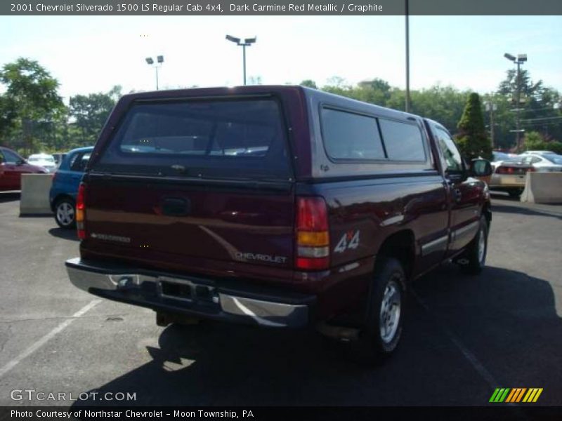 Dark Carmine Red Metallic / Graphite 2001 Chevrolet Silverado 1500 LS Regular Cab 4x4
