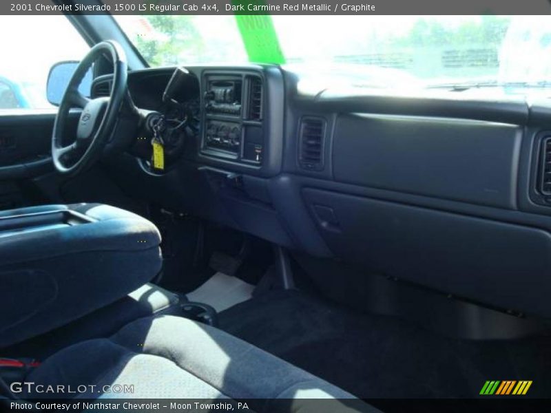 Dark Carmine Red Metallic / Graphite 2001 Chevrolet Silverado 1500 LS Regular Cab 4x4