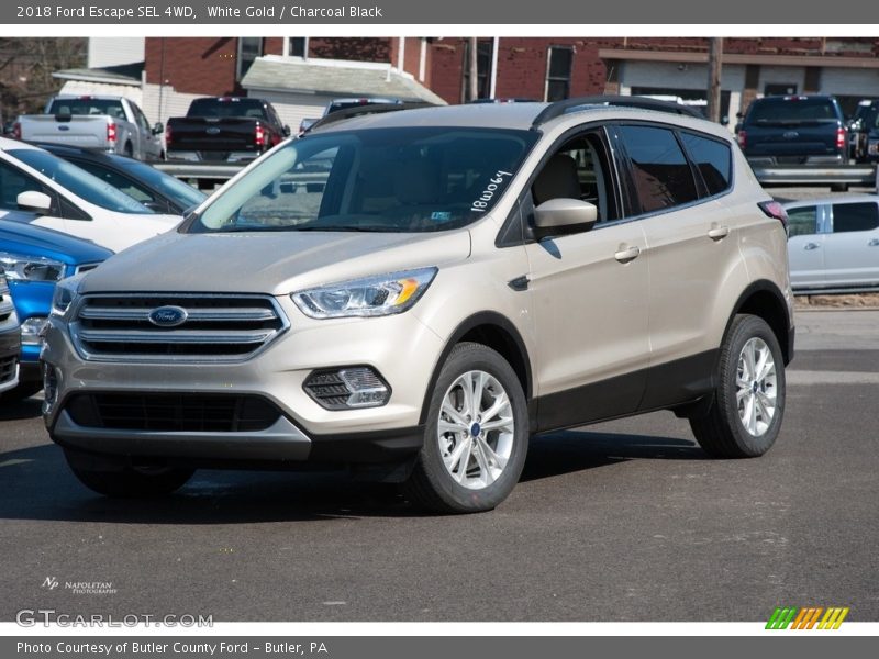 White Gold / Charcoal Black 2018 Ford Escape SEL 4WD