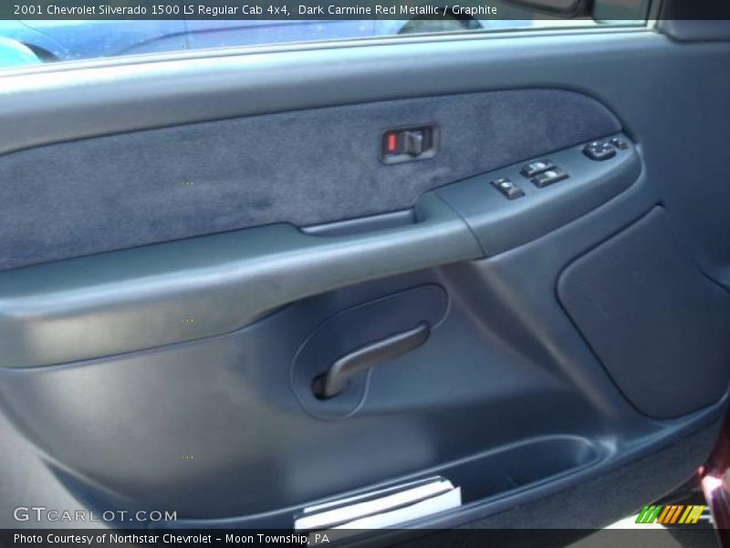 Dark Carmine Red Metallic / Graphite 2001 Chevrolet Silverado 1500 LS Regular Cab 4x4
