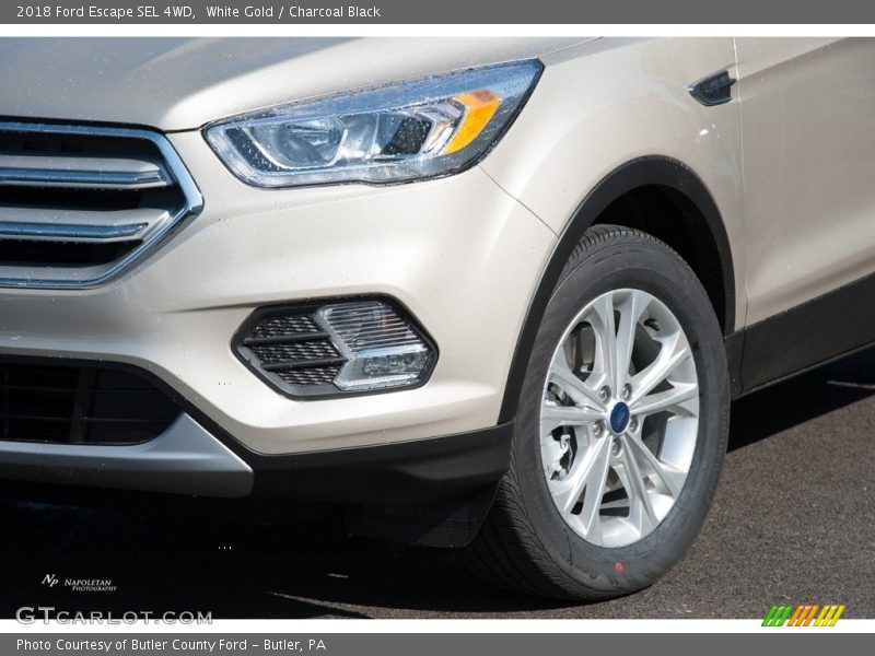 White Gold / Charcoal Black 2018 Ford Escape SEL 4WD