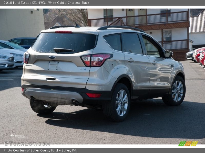 White Gold / Charcoal Black 2018 Ford Escape SEL 4WD