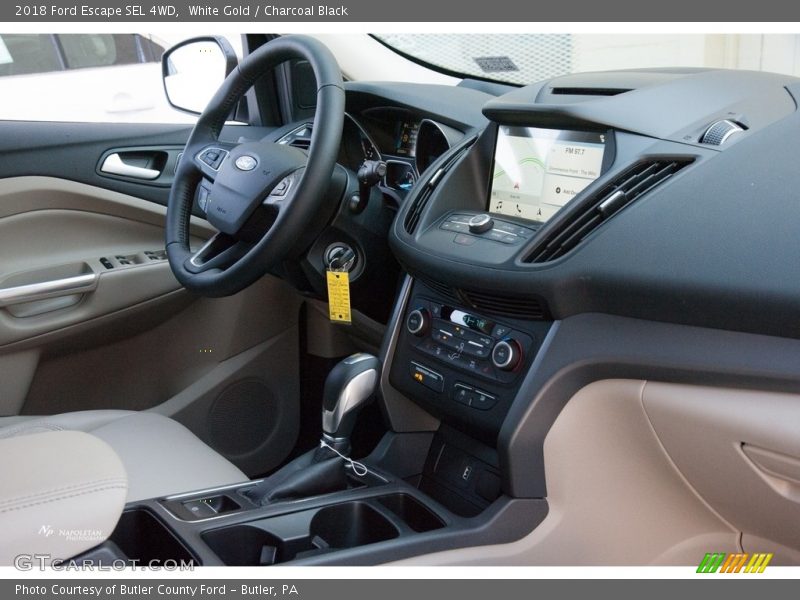 White Gold / Charcoal Black 2018 Ford Escape SEL 4WD
