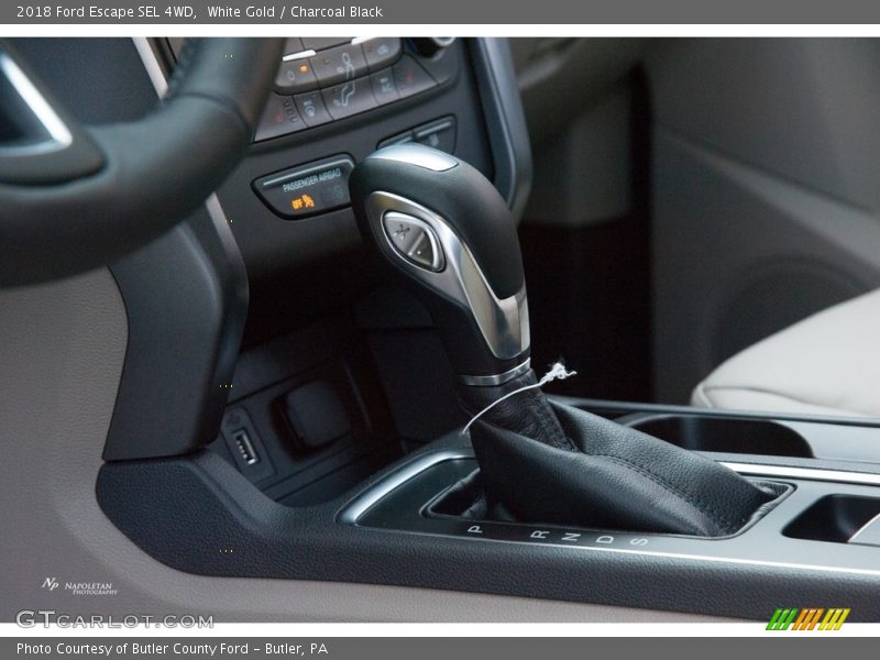 White Gold / Charcoal Black 2018 Ford Escape SEL 4WD