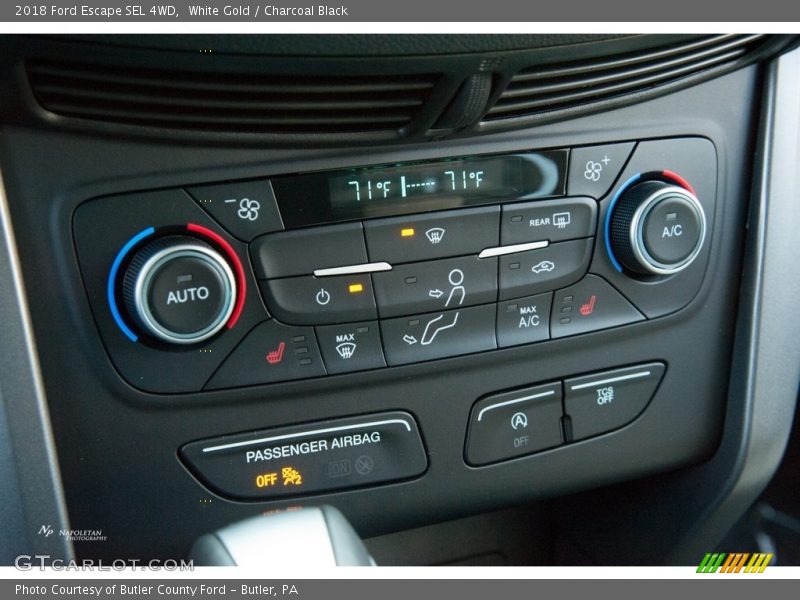 White Gold / Charcoal Black 2018 Ford Escape SEL 4WD
