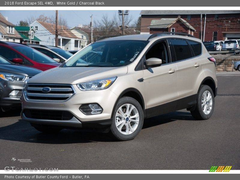 White Gold / Charcoal Black 2018 Ford Escape SEL 4WD