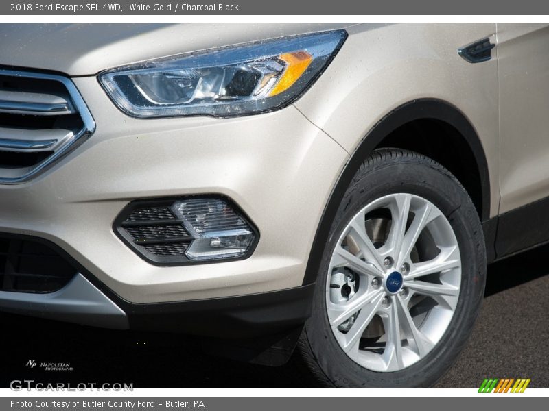 White Gold / Charcoal Black 2018 Ford Escape SEL 4WD