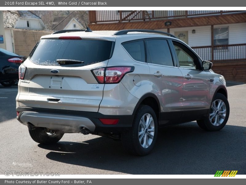 White Gold / Charcoal Black 2018 Ford Escape SEL 4WD