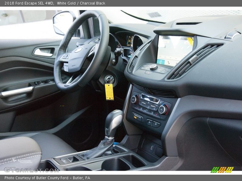 White Gold / Charcoal Black 2018 Ford Escape SEL 4WD