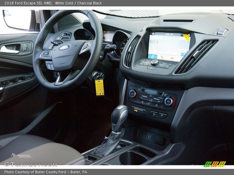 White Gold / Charcoal Black 2018 Ford Escape SEL 4WD