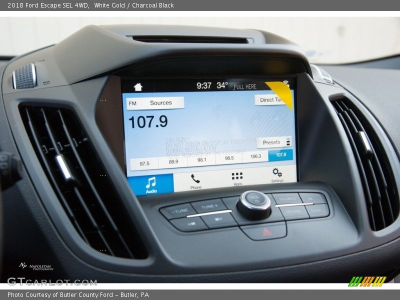 White Gold / Charcoal Black 2018 Ford Escape SEL 4WD
