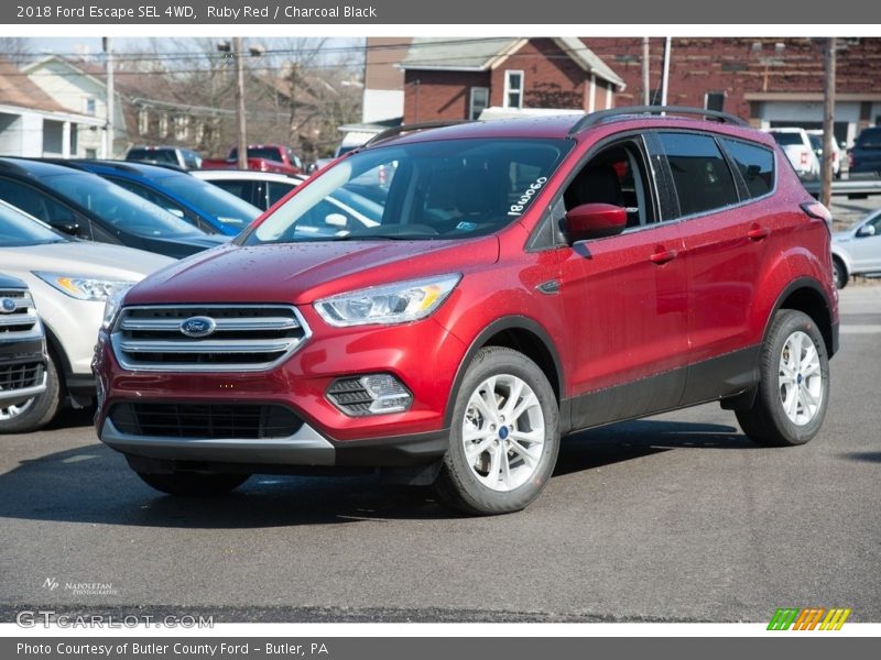Ruby Red / Charcoal Black 2018 Ford Escape SEL 4WD