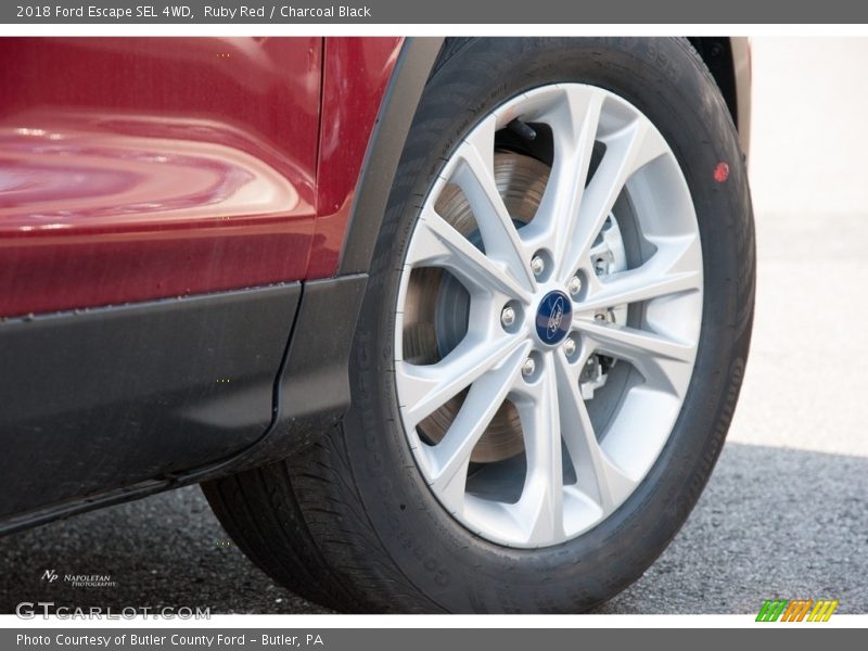 Ruby Red / Charcoal Black 2018 Ford Escape SEL 4WD