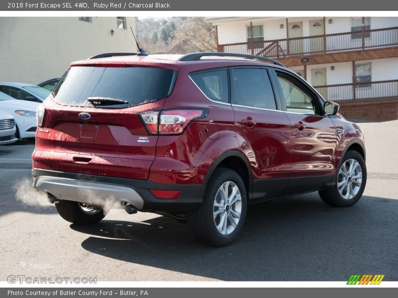 Ruby Red / Charcoal Black 2018 Ford Escape SEL 4WD