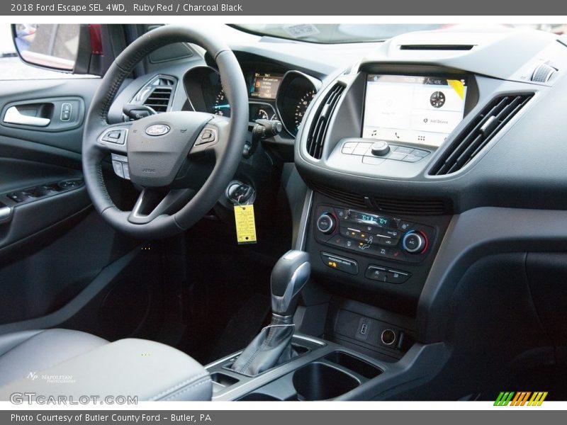Ruby Red / Charcoal Black 2018 Ford Escape SEL 4WD