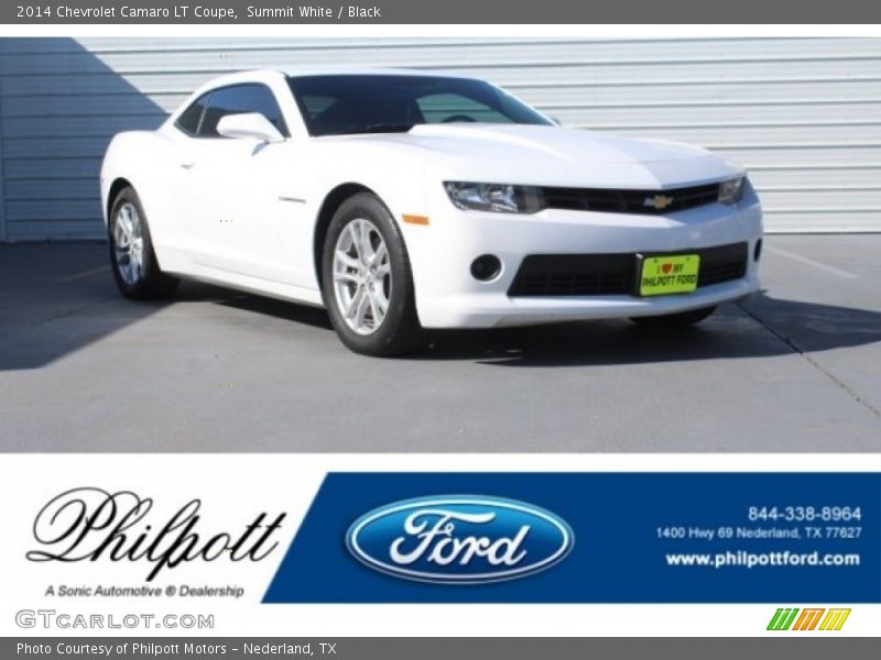 Summit White / Black 2014 Chevrolet Camaro LT Coupe