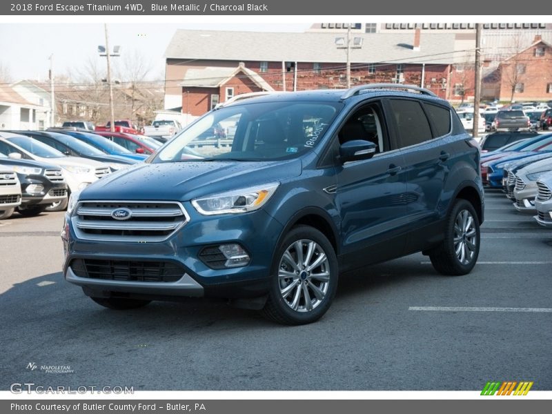 Blue Metallic / Charcoal Black 2018 Ford Escape Titanium 4WD
