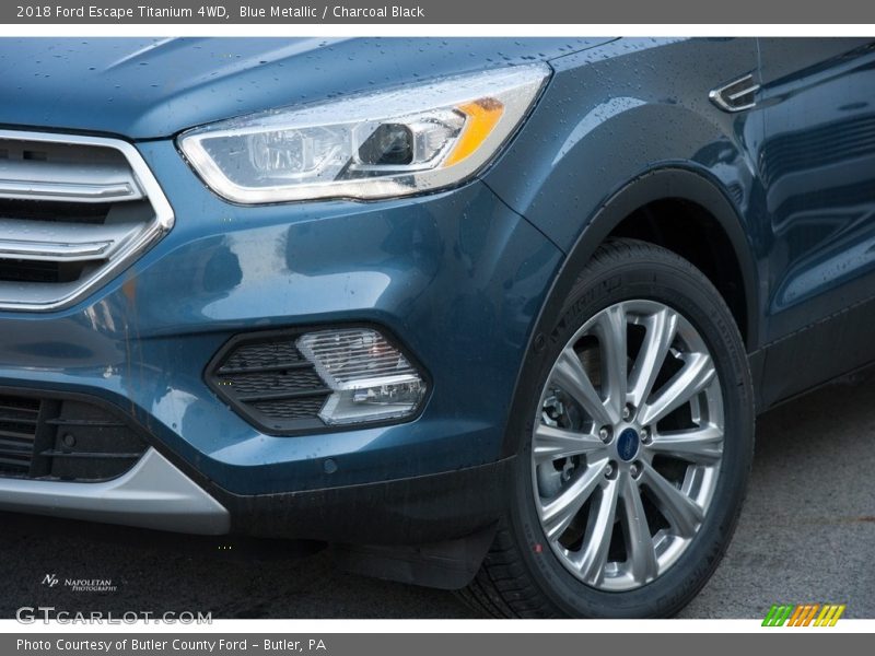 Blue Metallic / Charcoal Black 2018 Ford Escape Titanium 4WD