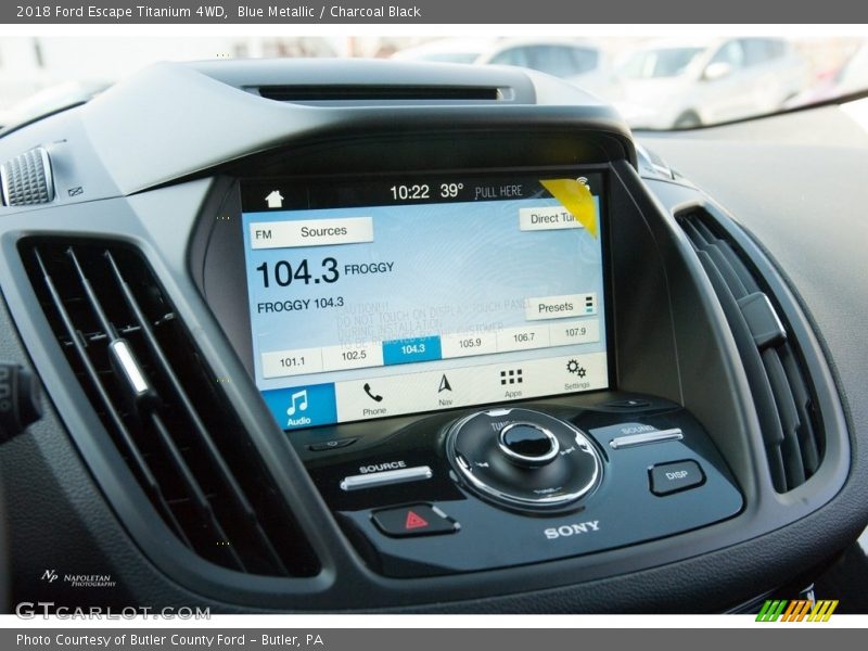 Blue Metallic / Charcoal Black 2018 Ford Escape Titanium 4WD