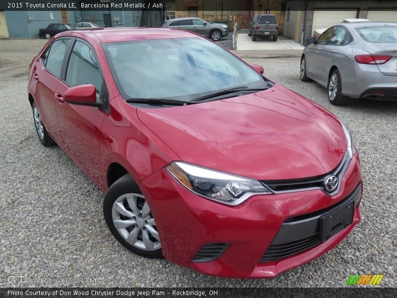 Barcelona Red Metallic / Ash 2015 Toyota Corolla LE