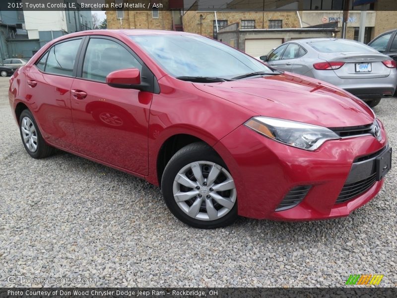 Barcelona Red Metallic / Ash 2015 Toyota Corolla LE