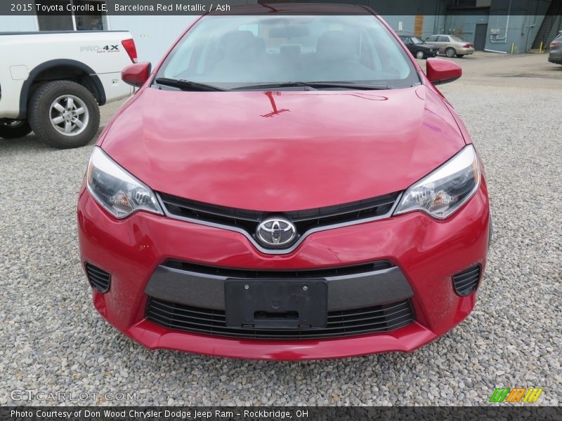 Barcelona Red Metallic / Ash 2015 Toyota Corolla LE