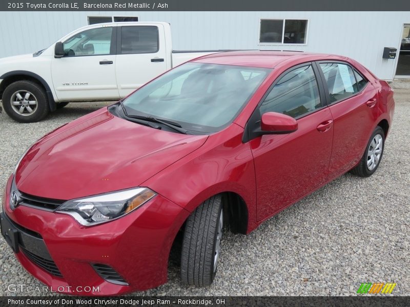 Barcelona Red Metallic / Ash 2015 Toyota Corolla LE