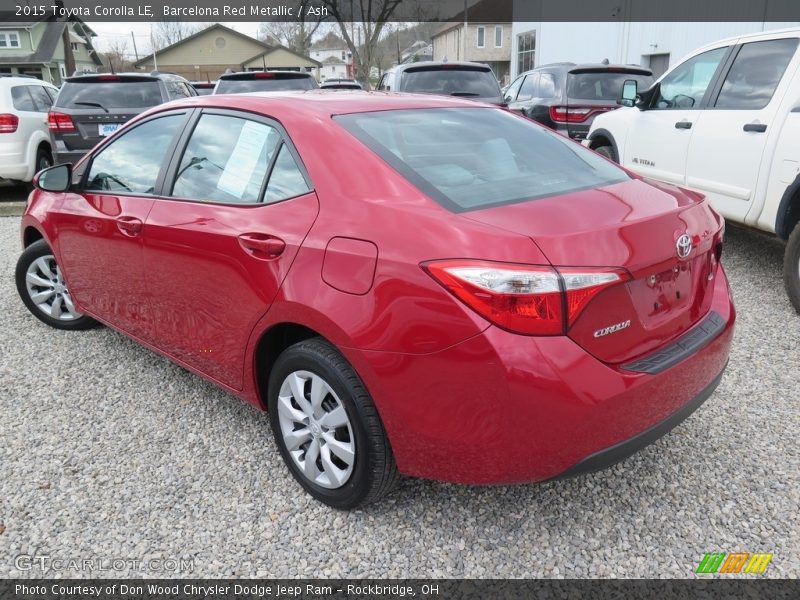 Barcelona Red Metallic / Ash 2015 Toyota Corolla LE