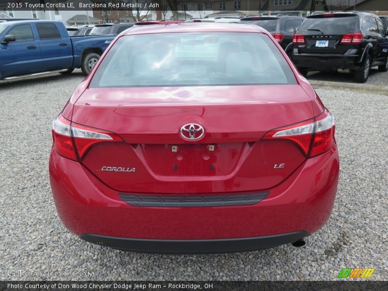 Barcelona Red Metallic / Ash 2015 Toyota Corolla LE