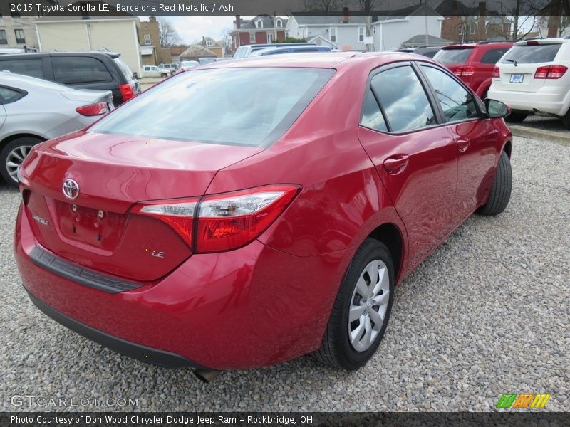 Barcelona Red Metallic / Ash 2015 Toyota Corolla LE