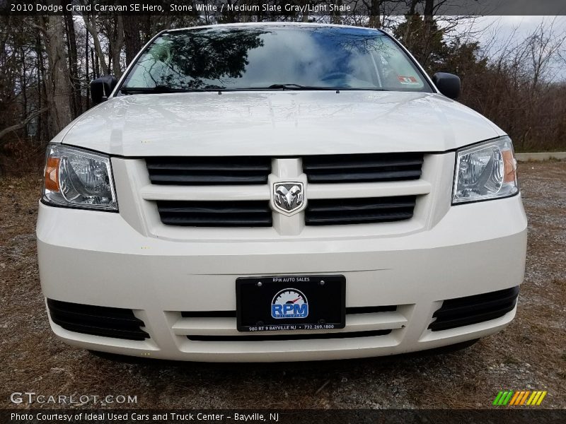 Stone White / Medium Slate Gray/Light Shale 2010 Dodge Grand Caravan SE Hero