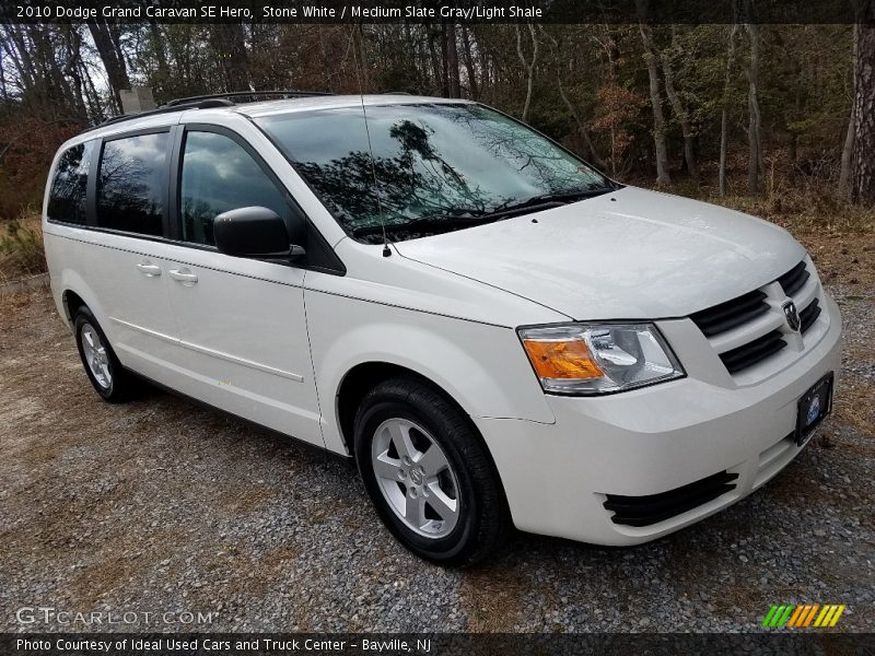 Stone White / Medium Slate Gray/Light Shale 2010 Dodge Grand Caravan SE Hero