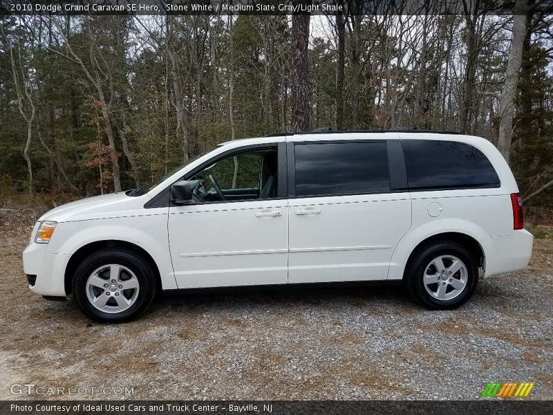 Stone White / Medium Slate Gray/Light Shale 2010 Dodge Grand Caravan SE Hero