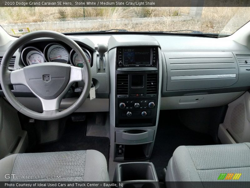 Stone White / Medium Slate Gray/Light Shale 2010 Dodge Grand Caravan SE Hero