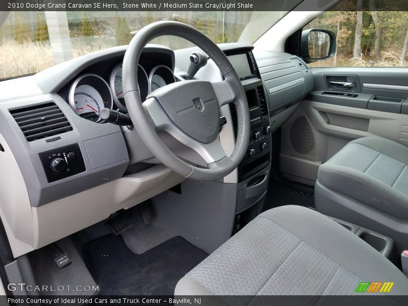 Stone White / Medium Slate Gray/Light Shale 2010 Dodge Grand Caravan SE Hero