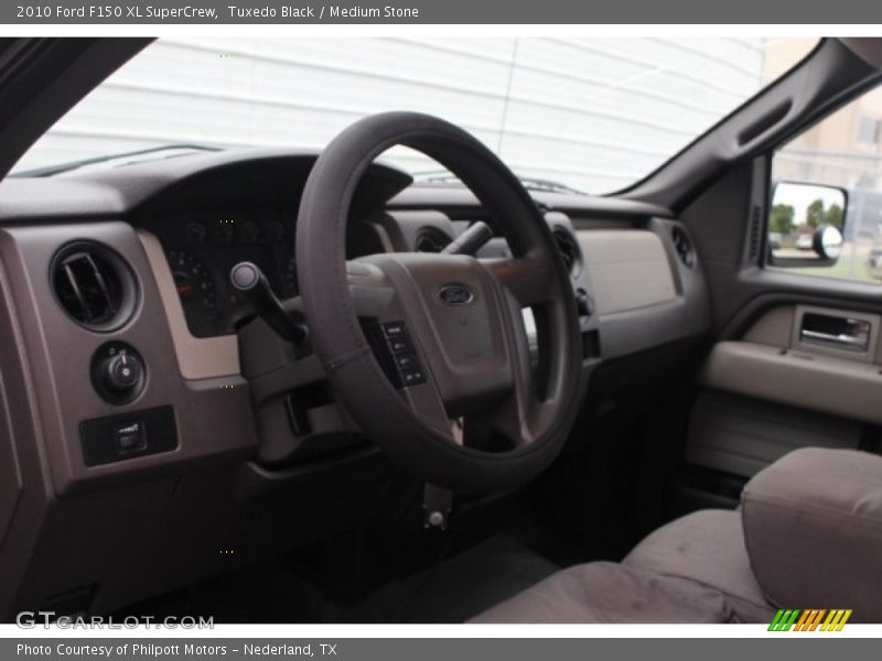 Tuxedo Black / Medium Stone 2010 Ford F150 XL SuperCrew