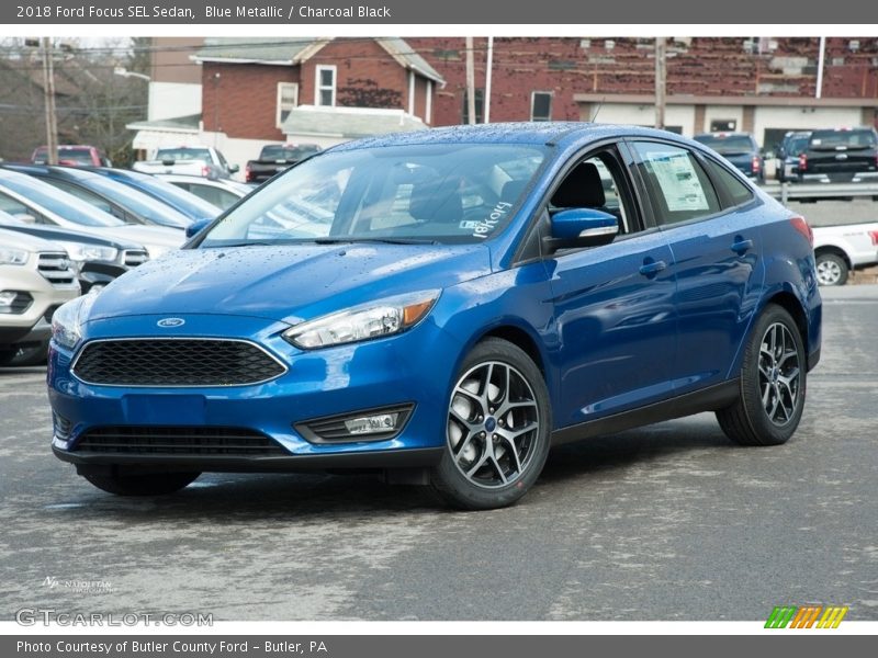 Blue Metallic / Charcoal Black 2018 Ford Focus SEL Sedan