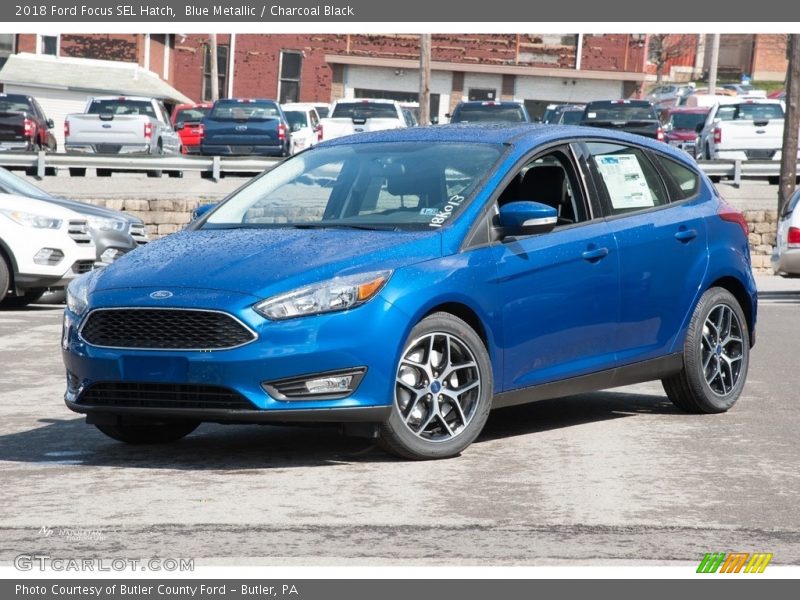 Blue Metallic / Charcoal Black 2018 Ford Focus SEL Hatch