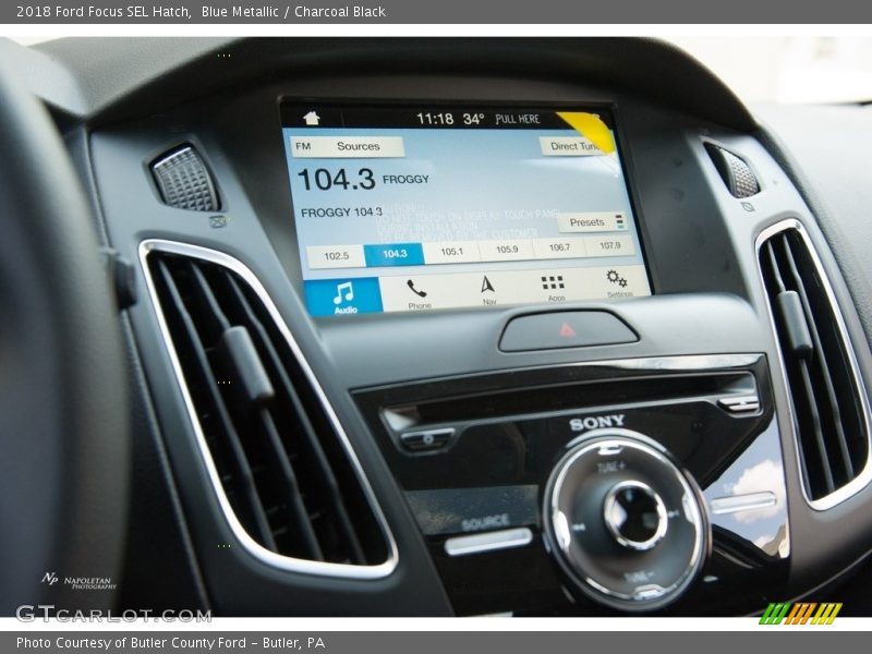 Blue Metallic / Charcoal Black 2018 Ford Focus SEL Hatch