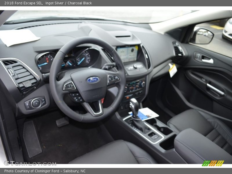Ingot Silver / Charcoal Black 2018 Ford Escape SEL