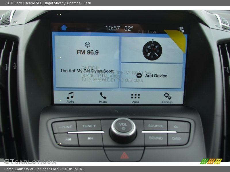 Ingot Silver / Charcoal Black 2018 Ford Escape SEL