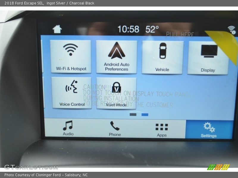 Ingot Silver / Charcoal Black 2018 Ford Escape SEL