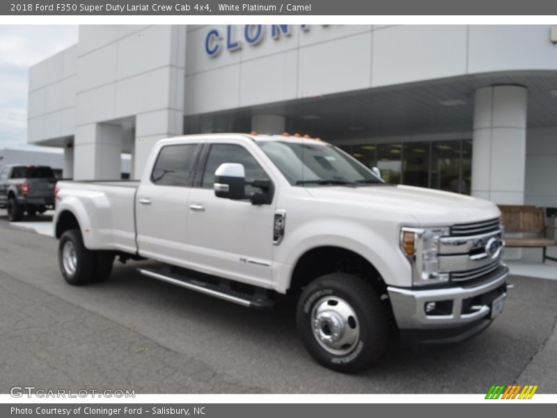 White Platinum / Camel 2018 Ford F350 Super Duty Lariat Crew Cab 4x4