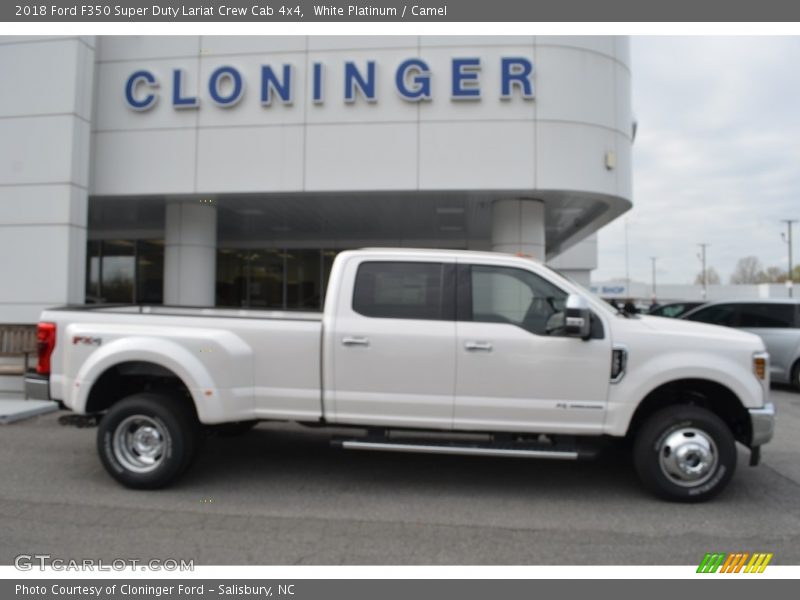 White Platinum / Camel 2018 Ford F350 Super Duty Lariat Crew Cab 4x4