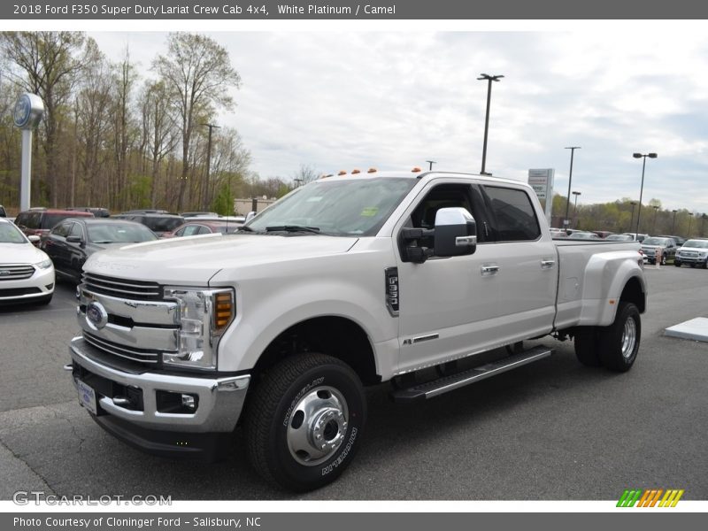 White Platinum / Camel 2018 Ford F350 Super Duty Lariat Crew Cab 4x4