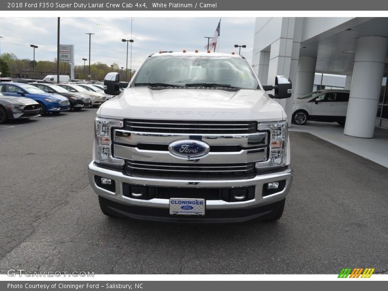 White Platinum / Camel 2018 Ford F350 Super Duty Lariat Crew Cab 4x4