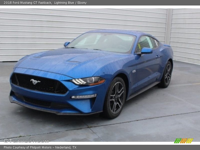 Lightning Blue / Ebony 2018 Ford Mustang GT Fastback