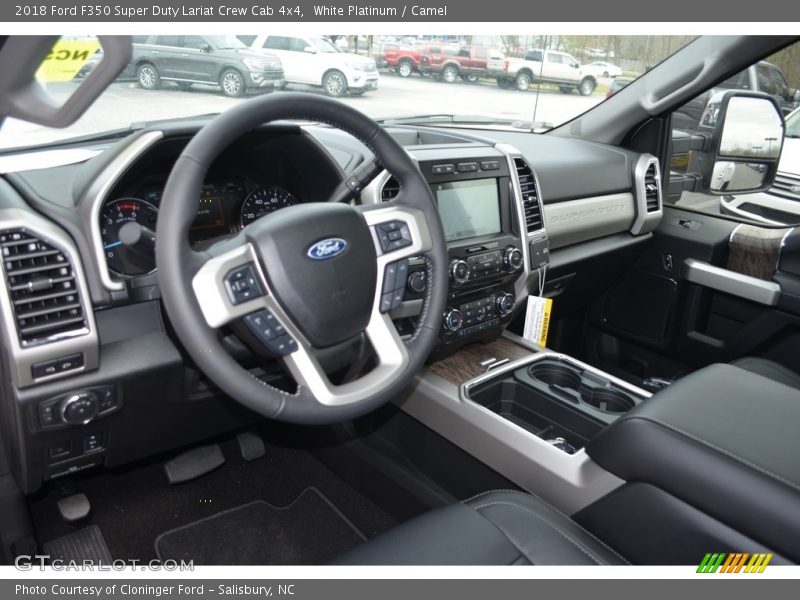 White Platinum / Camel 2018 Ford F350 Super Duty Lariat Crew Cab 4x4